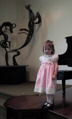 Andi at rehearal for Chuck and Danielle's wedding